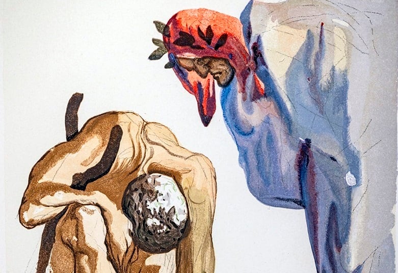 Imagen de una de las xilografía realizadas por Dalí que se puede ver en la exposición del CEART de Fuenlabrada.