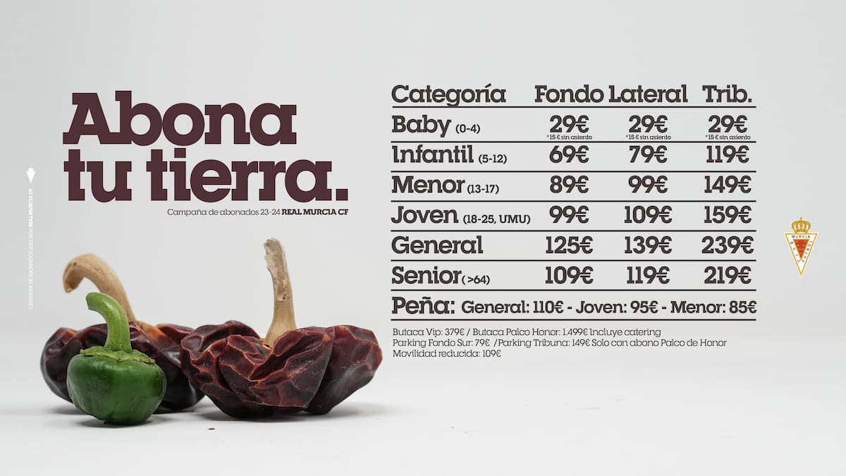 El Real Murcia presenta la campaña de abonos 2023/24 con una subida generalizada de precios