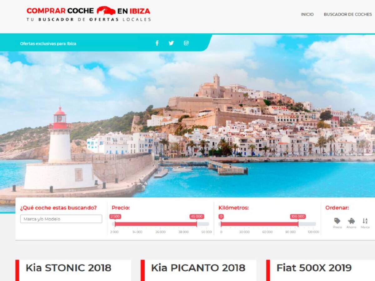 Una nueva web para encontrar el coche que buscas sin moverte de Ibiza