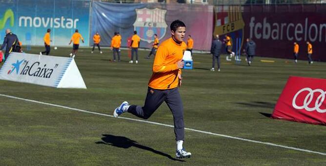 Ibrahim Afellay durante el entrenamiento