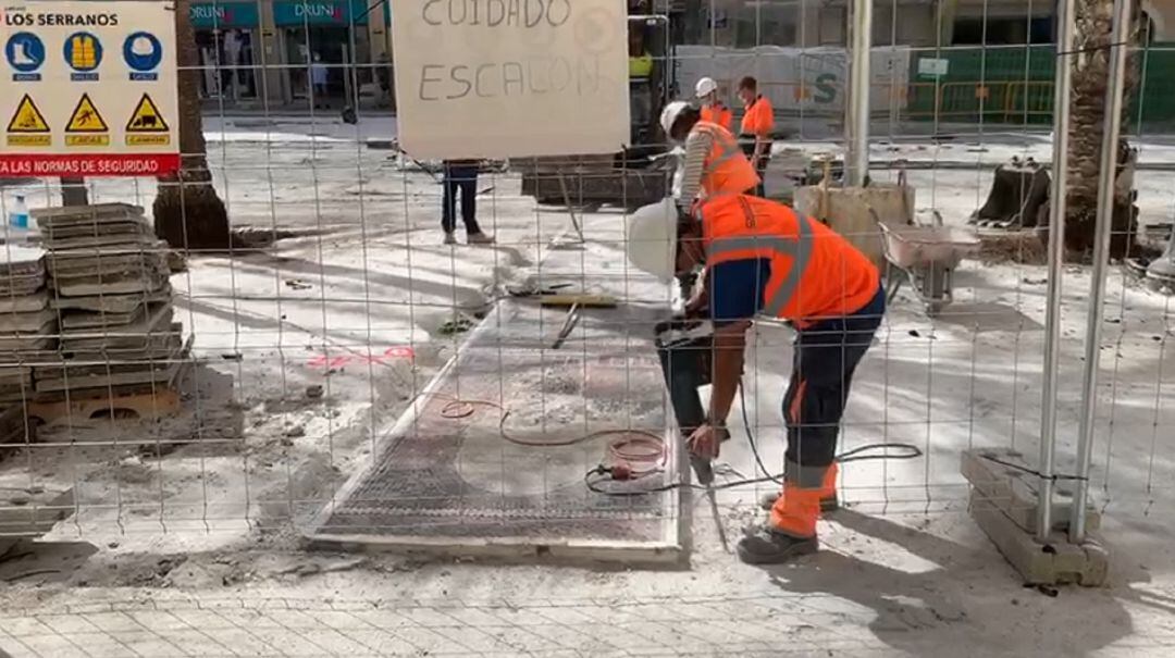 Retirada de los mosaicos