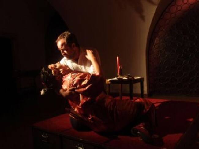 Sergio Tallo, en plena actuación