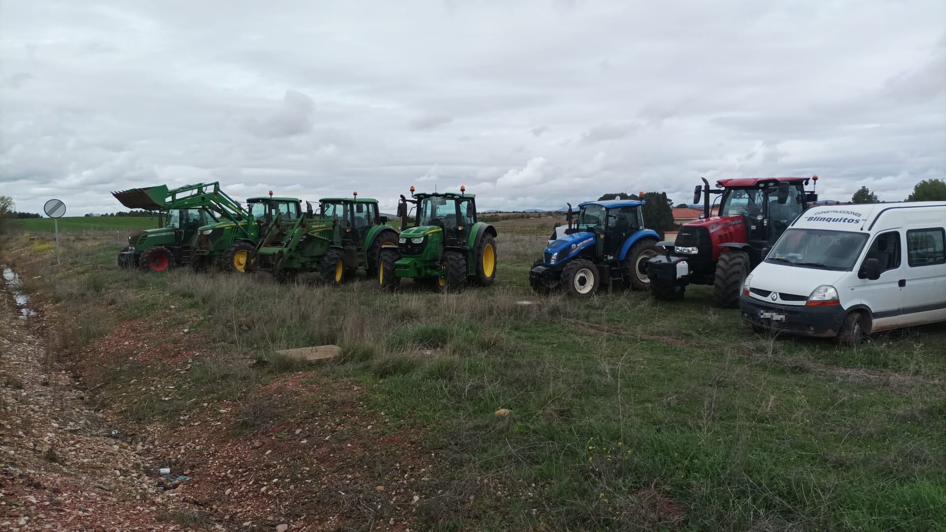 Imagen de las concentraciones de diversos sectores de la economía del Campo de Montiel (Ciudad Real)