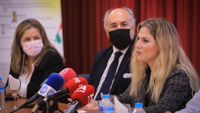 Mestre durante el acto de hoy