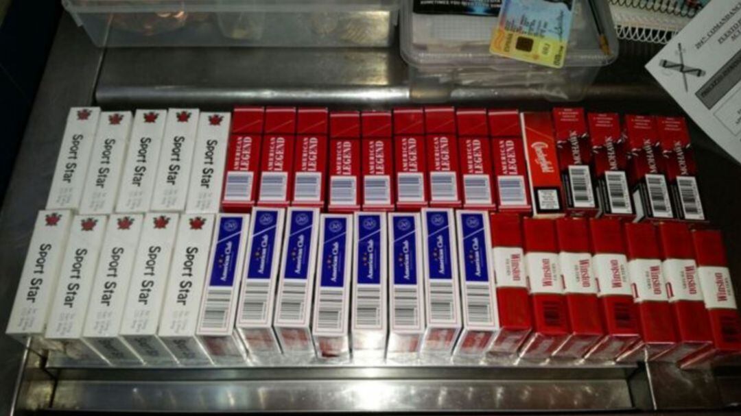 Parte del tabaco intervenido