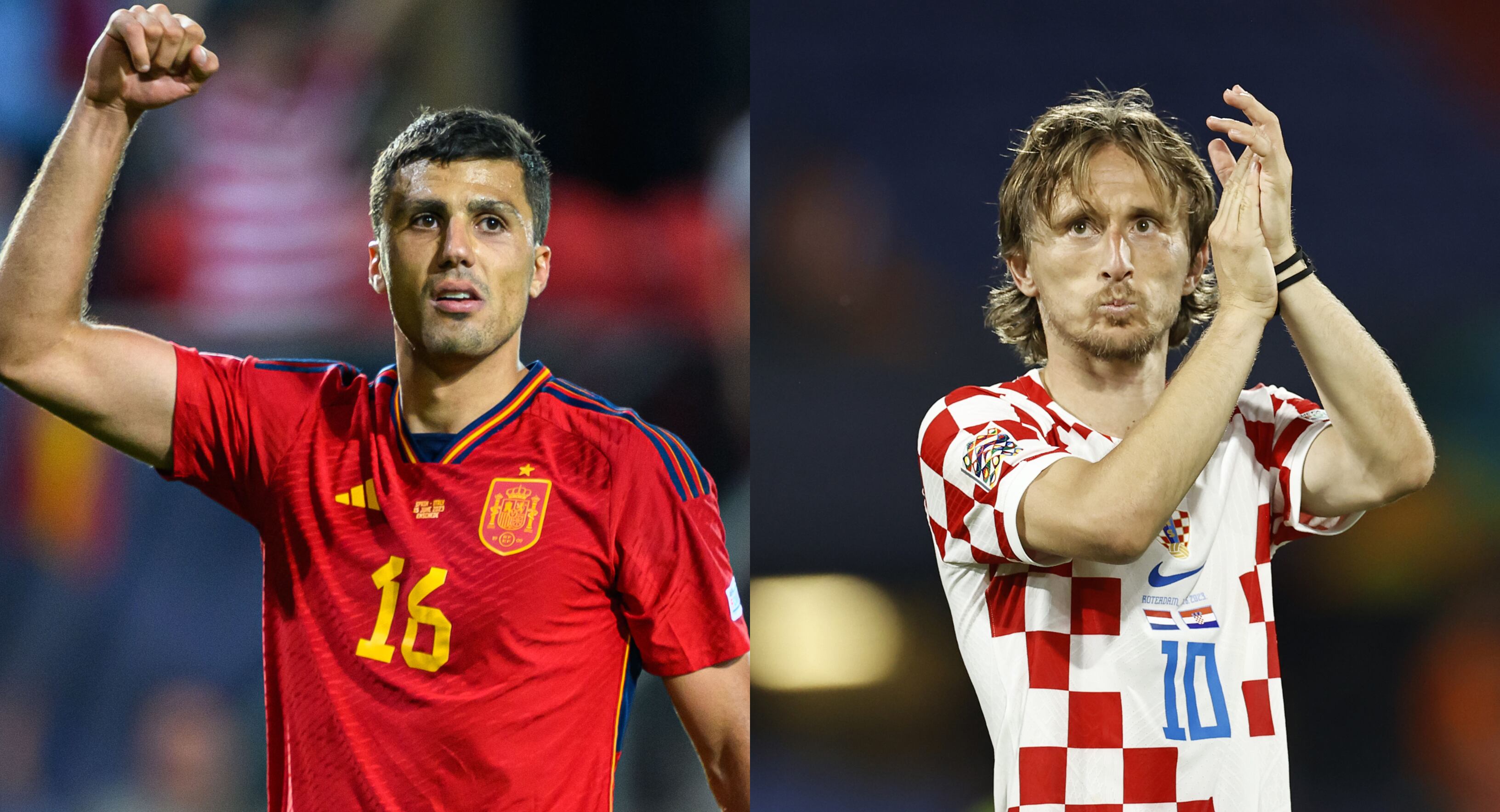 Rodri Hernández y Luka Modric, figuras claves en la final entre España y Croacia de la Nations League