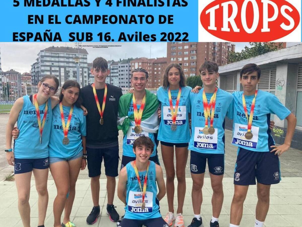 El Trops-Cueva de Nerja consigue cinco medallas en el Campeonato de España sub-16