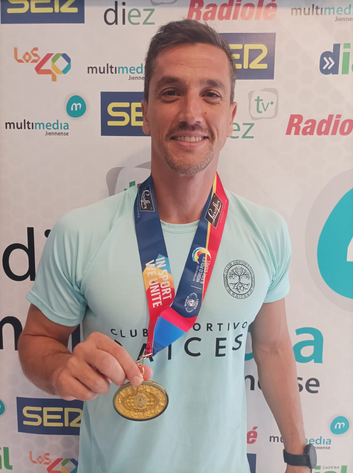 Eduardo Cuenca, campeón del mundo en lanzamiento de jabalina en Rotterdam 2022.