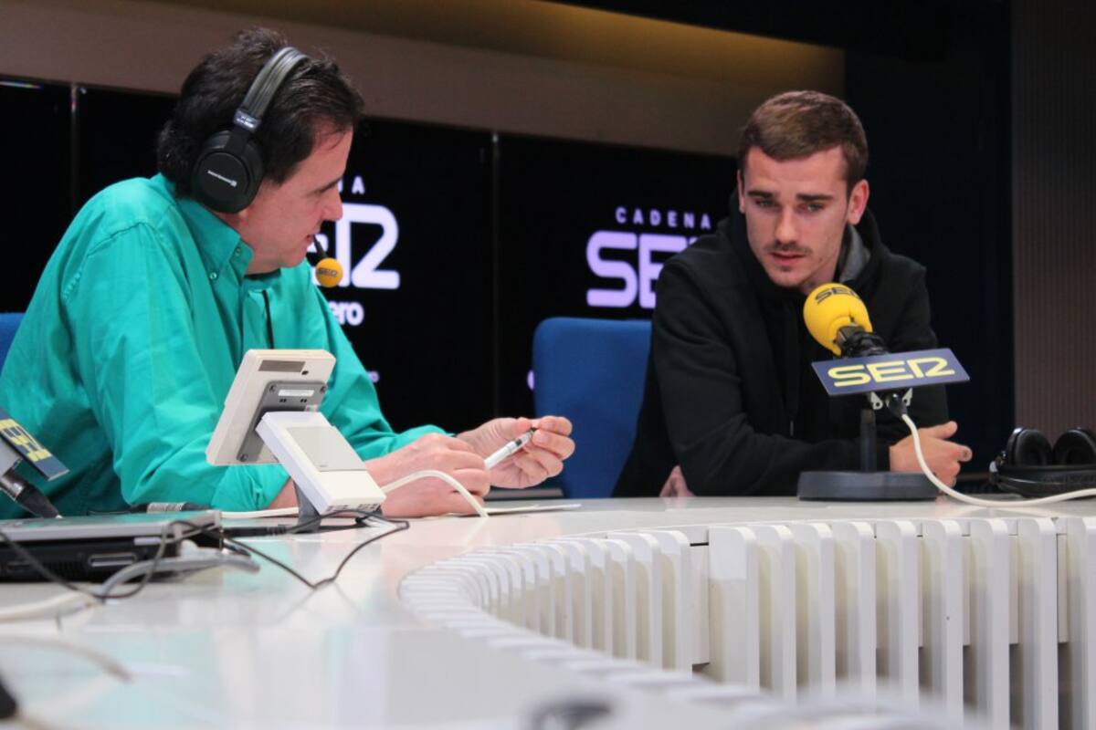 Antoine Griezmann durante la entrevista.