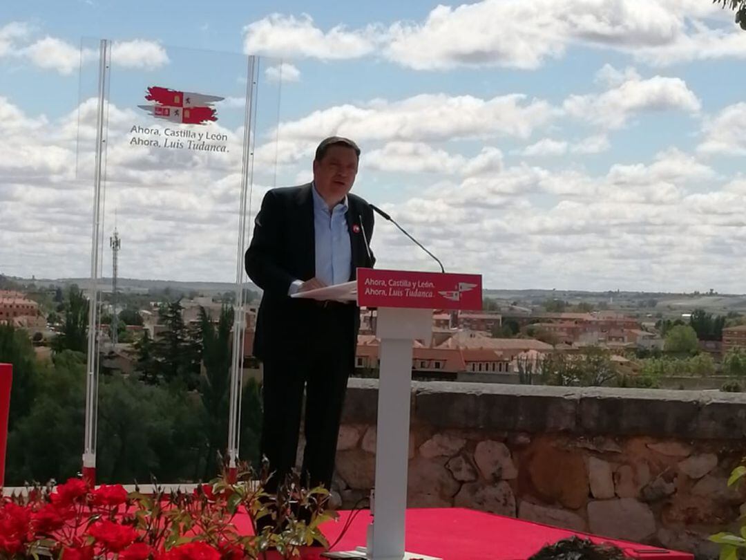 El ministro de Agricultura, Luis Planas, durante el acto del PSOE en Zamora