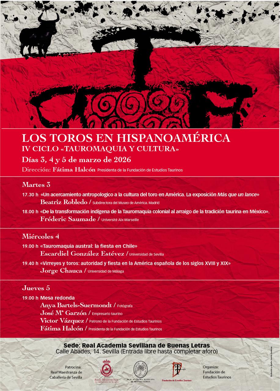 Cartel del IV Curso de Tauromaquia y Cultura de la Fundación de Estudios Taurinos