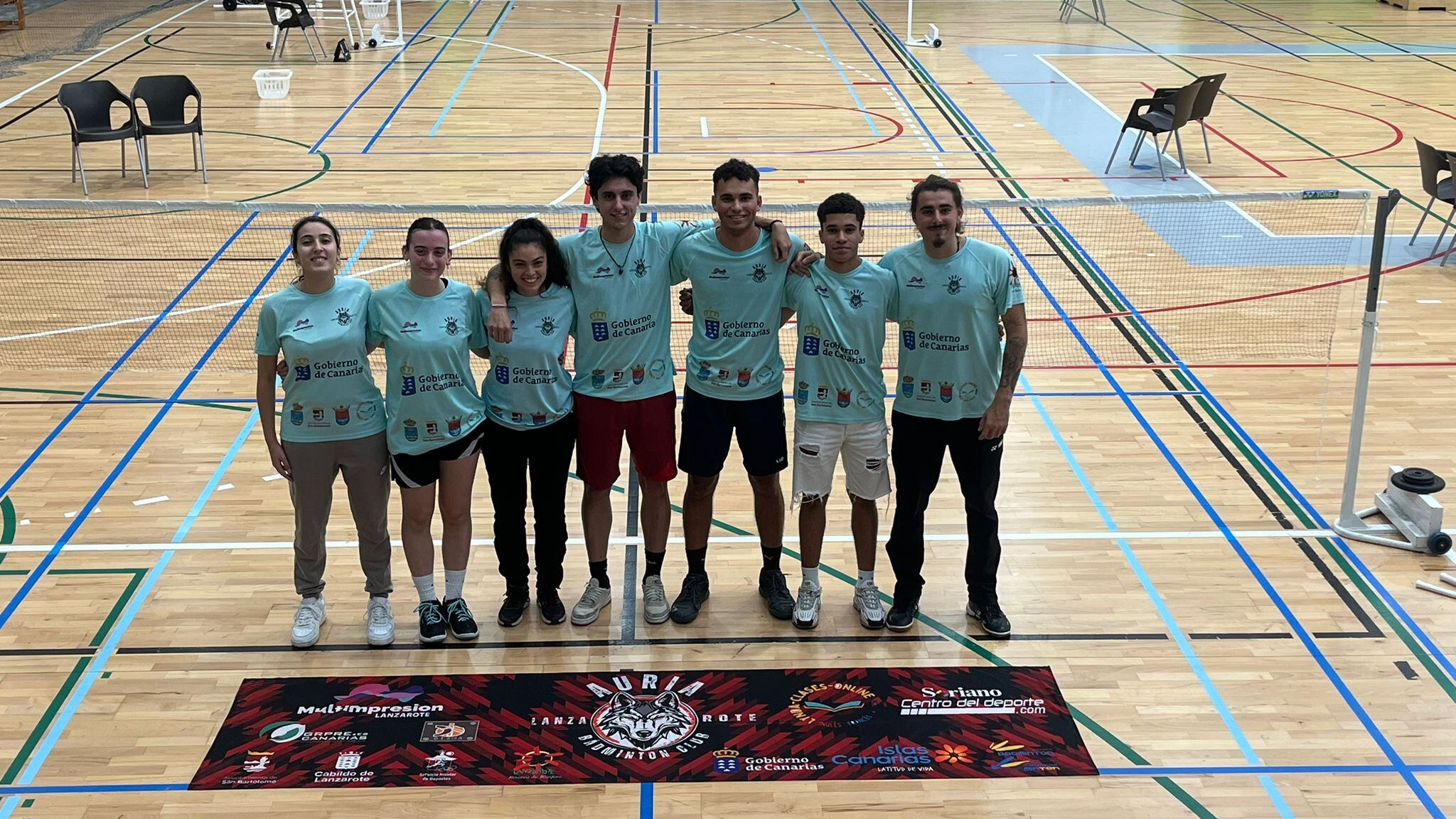 Jugadores del Auria Bádminton Club.