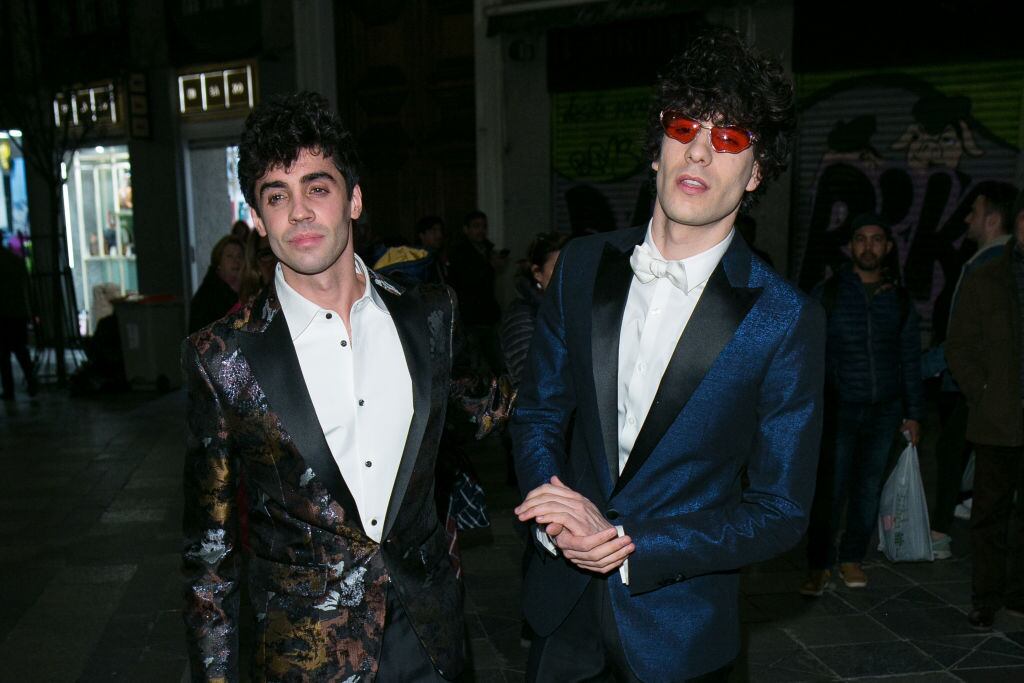 MADRID, SPAIN - FEBRUARY 26:  (L-R) Javier Ambrossi and Javier Calvo ,aka Los Javis, are seen arriving to the &#039;Fotogramas de Plata&#039; awards at the Joy Eslava Club on February 26, 2018 in Madrid, Spain.  (Photo by Paolo Blocco/GC Images)
