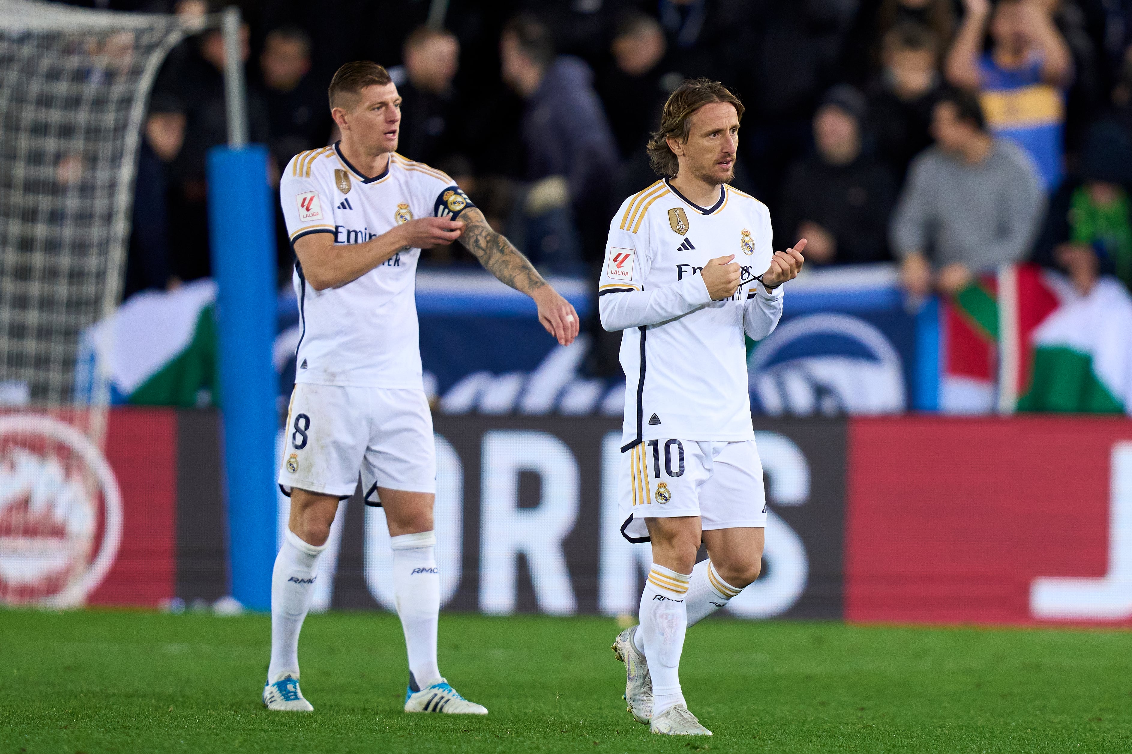 Toni Kroos y Luka Modric, durante un partido del Real Madrid esta temporada. (Diego Souto/Getty Images)