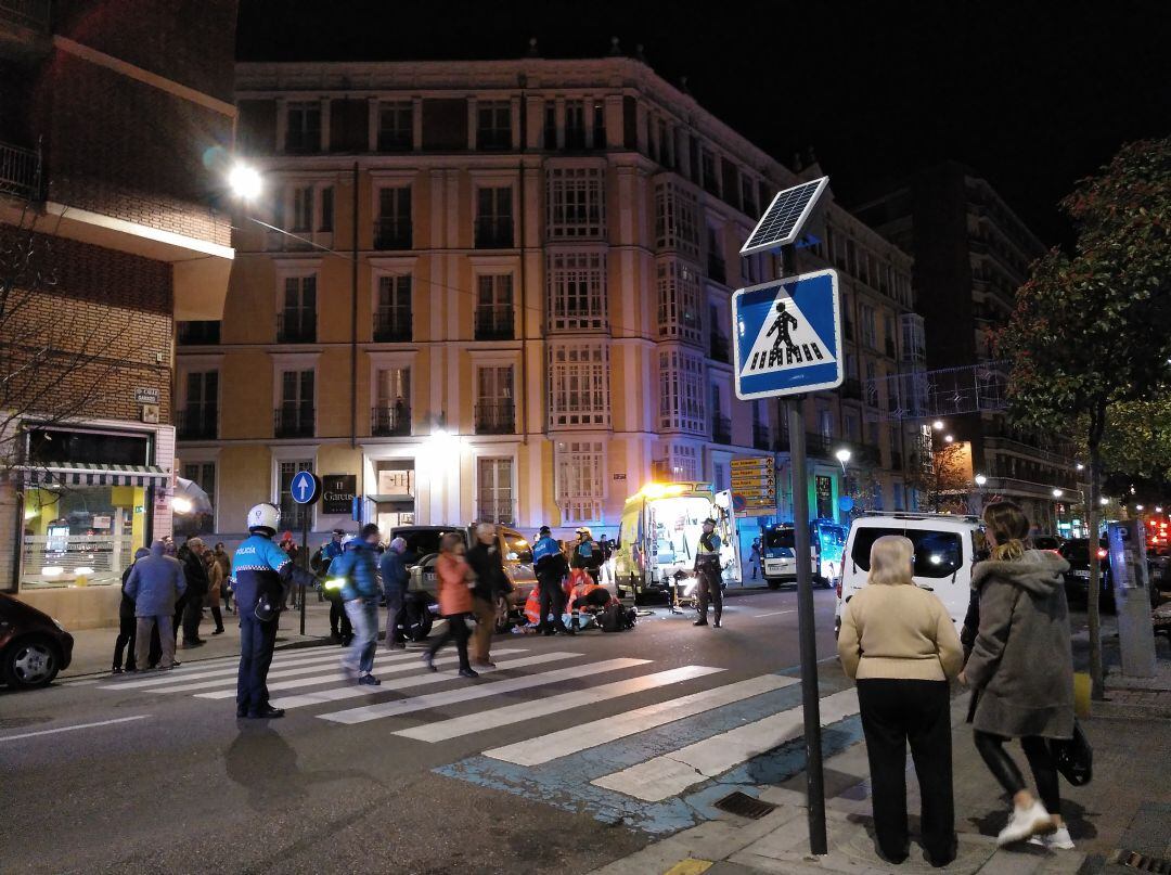 Paso de cebra de la calle Gamazo donde resultó atropellada una mujer