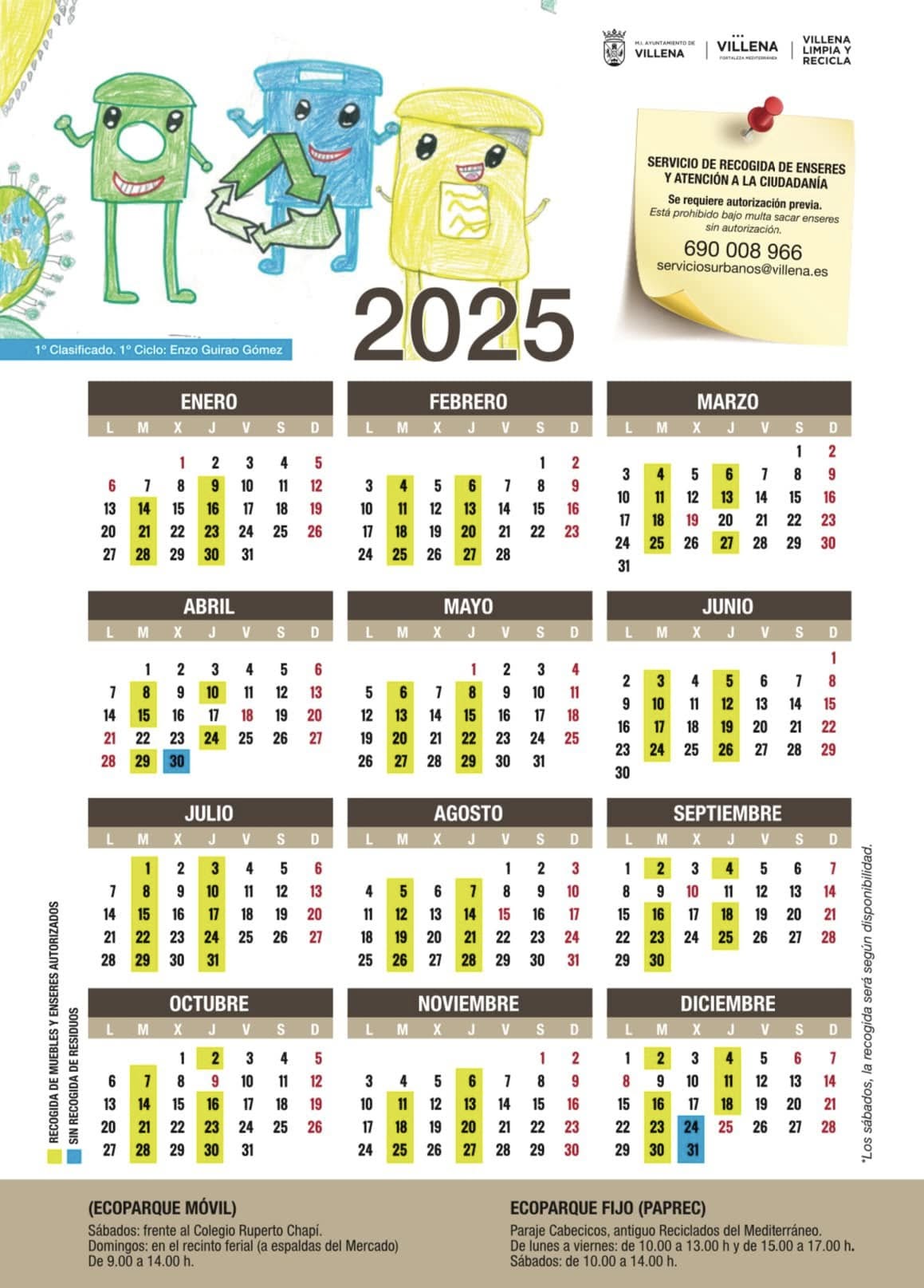 Calendarios 2025