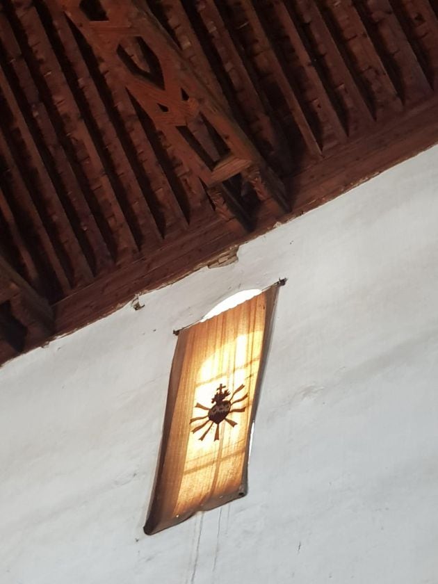 Artesonado de la iglesia de San Bartolomé, en el Albaicín granadino, sede de la nueva parroquia ortodoxa rusa en Granada