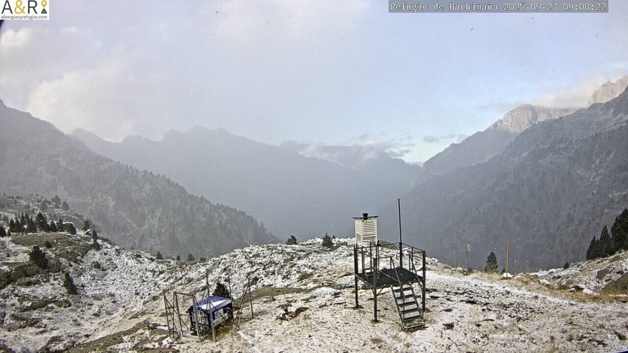 Refugio de Bachimaña, a 2.200m, este martes por la mañana