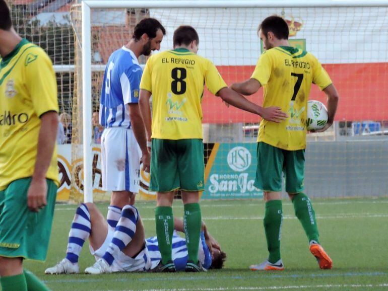 Lance del partido de la pasada Copa Federación, que se saldó con victoria gimnástica por 3 a 1