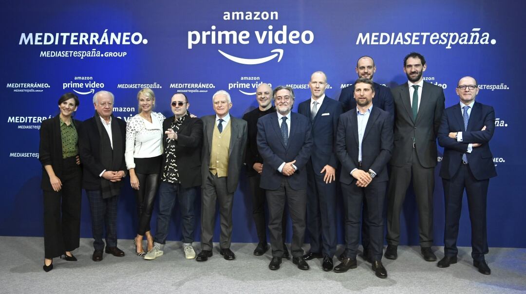 Los protagonistas del acuerdo entre Mediaset y Amazon Prime Video