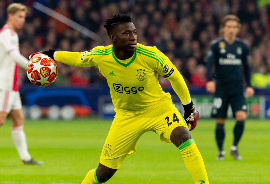 Onana, frente al Real Madrid, en la eliminatoria de octavos de final de la Champions de la temporada 2018-2019