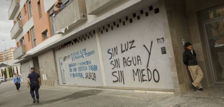 Pintada reivindicativa contra la pobreza energética