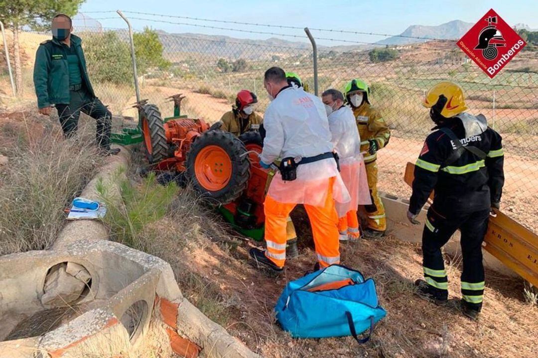 Intervención de los bomberos en Monóvar 