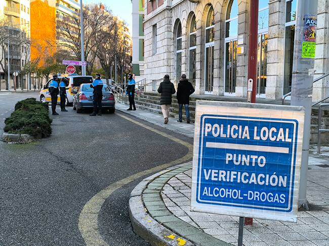 Control de alcoholemia de la Policía Local de Palencia