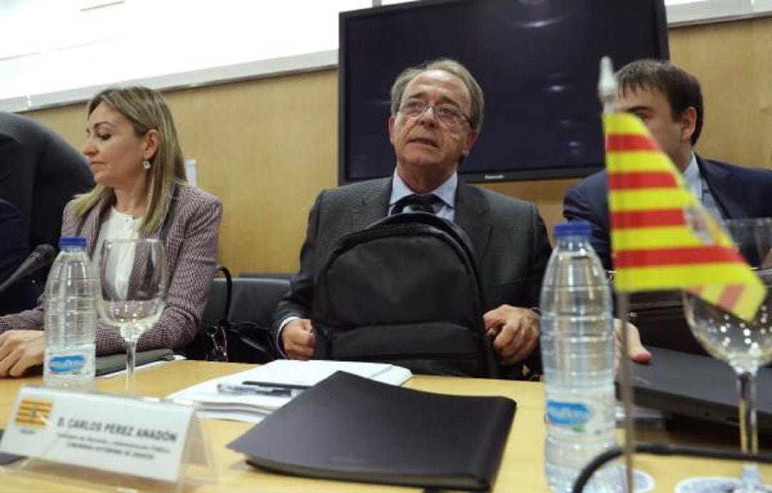 El consejero de Hacienda aragonés, Carlos Pérez Anadón, en el Consejo de Política Fiscal y Financiera reunido este viernes en Madrid. 