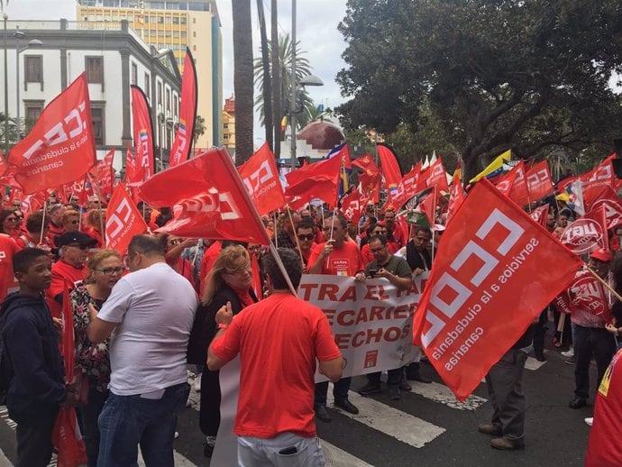 Manifestación Día del Trabajador en Canarias. Archivo Europa Press