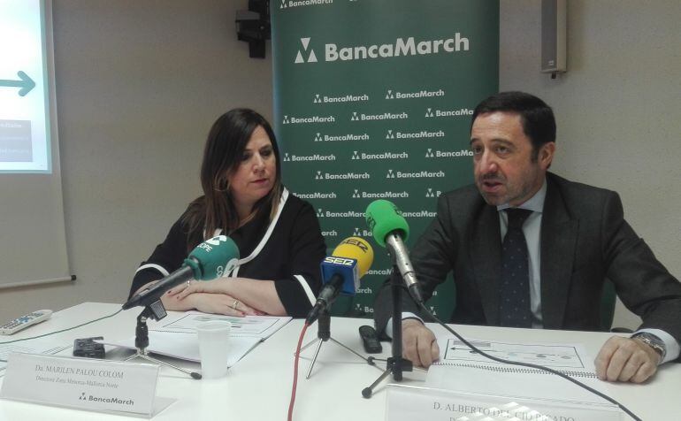 Marilén Palou y Alberto del Cid presentaron los datos de Banca March.