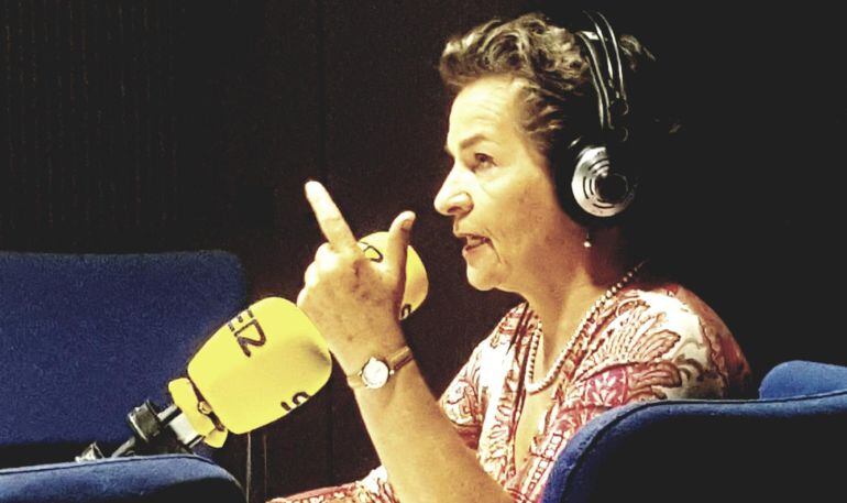 Christiana Figueres en los estudios de la SER