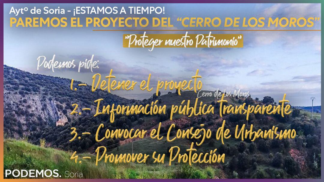 Podemos sobre El Cerro de los Moros