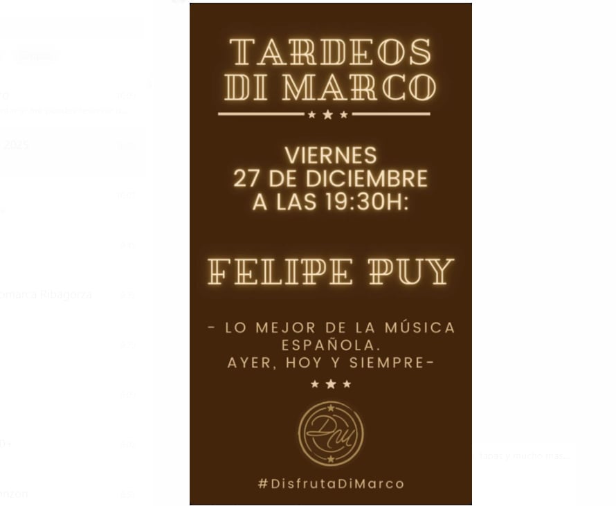 Tardeo en Di Marco, con Felipe Puy