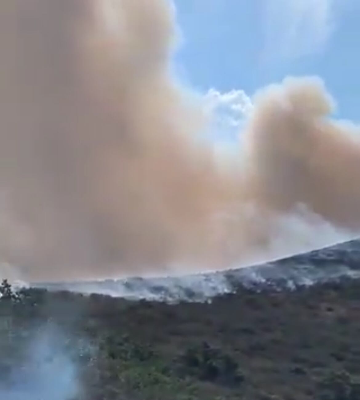 Situación del incendio en Barniedo de la Reina