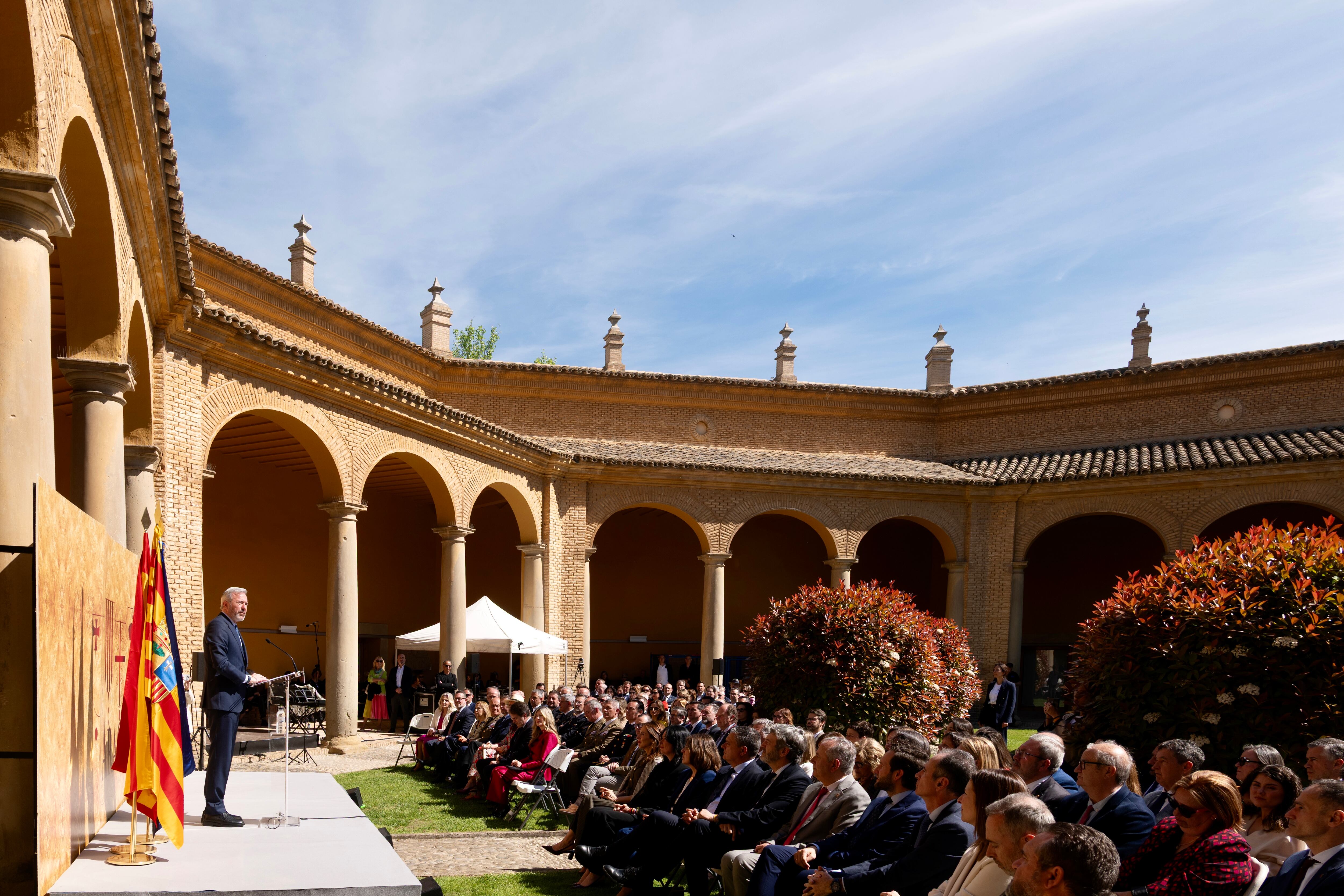 Acto institucional celebrado en el Museo de Huesca este viernes.