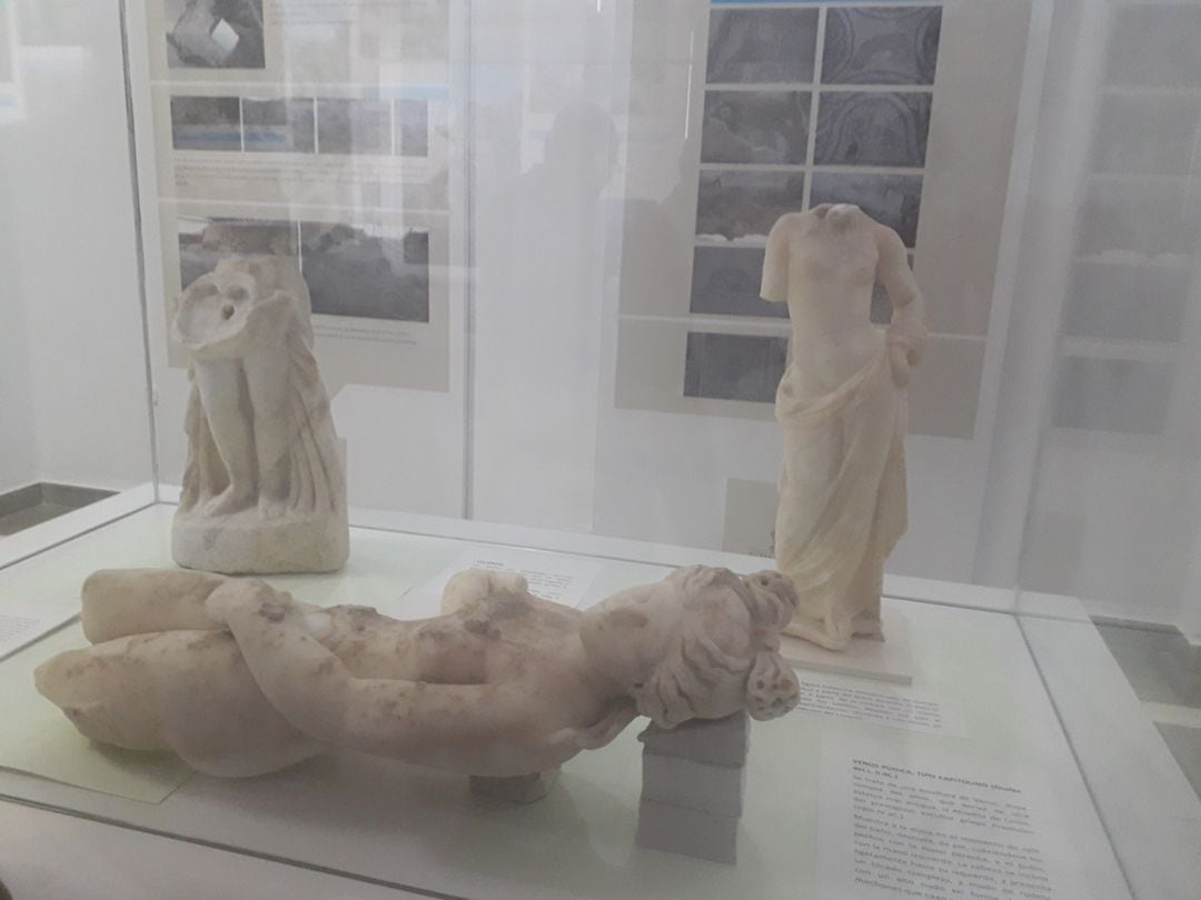 Esculturas de Venus halladas en la Villa Romana de Salar (Granada)