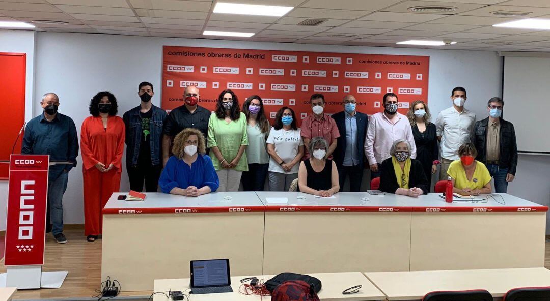 Nueva dirección de CCOO Madrid con Paloma López como secretaria general.