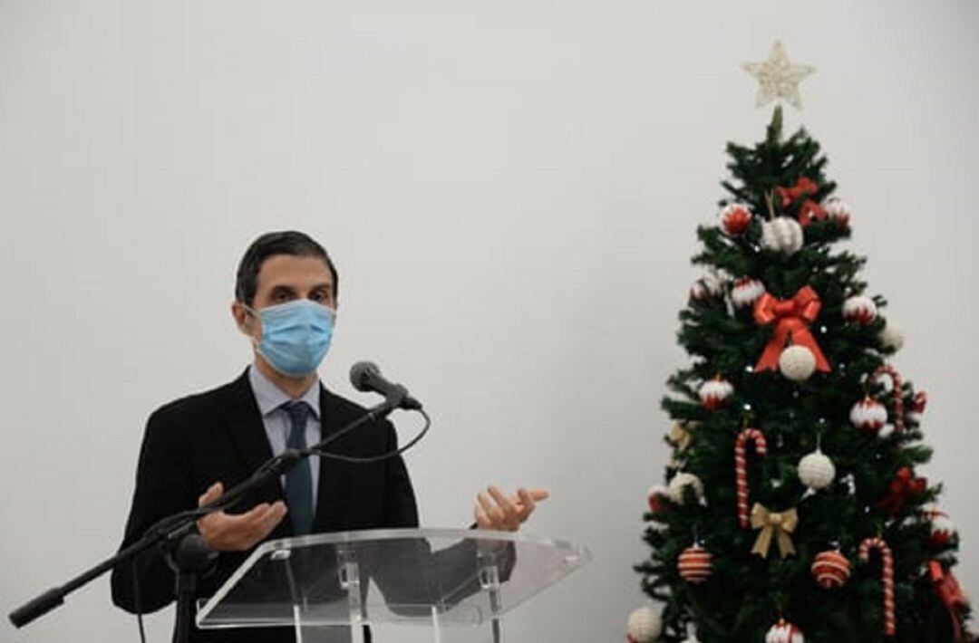 El alcalde, Javier Rodríguez Palacios, durante la presentación.