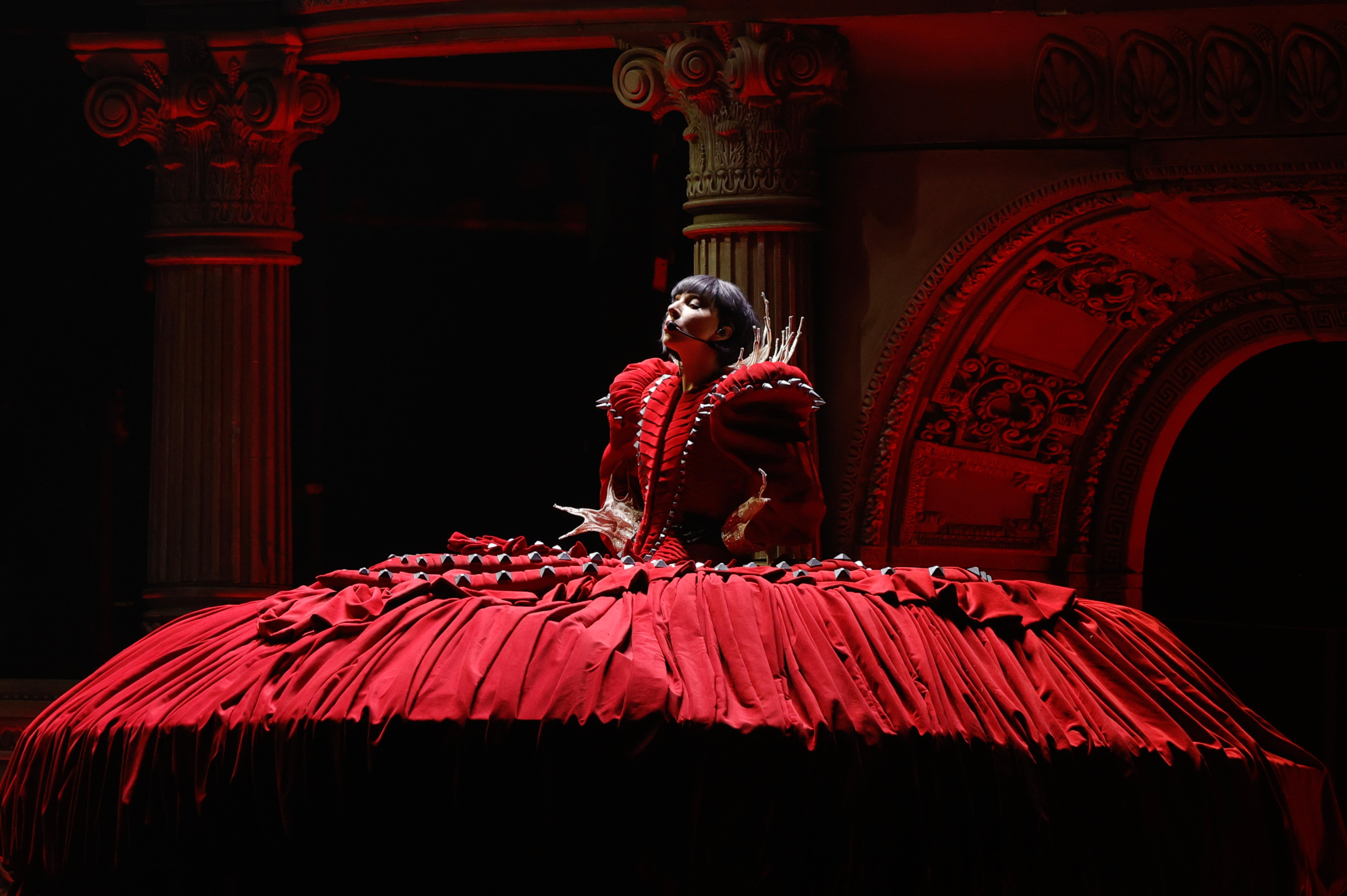 Lady Gaga en el concierto multitudinario.