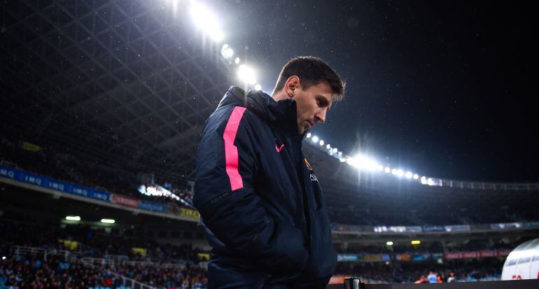 Messi, camino del banquillo en Anoeta