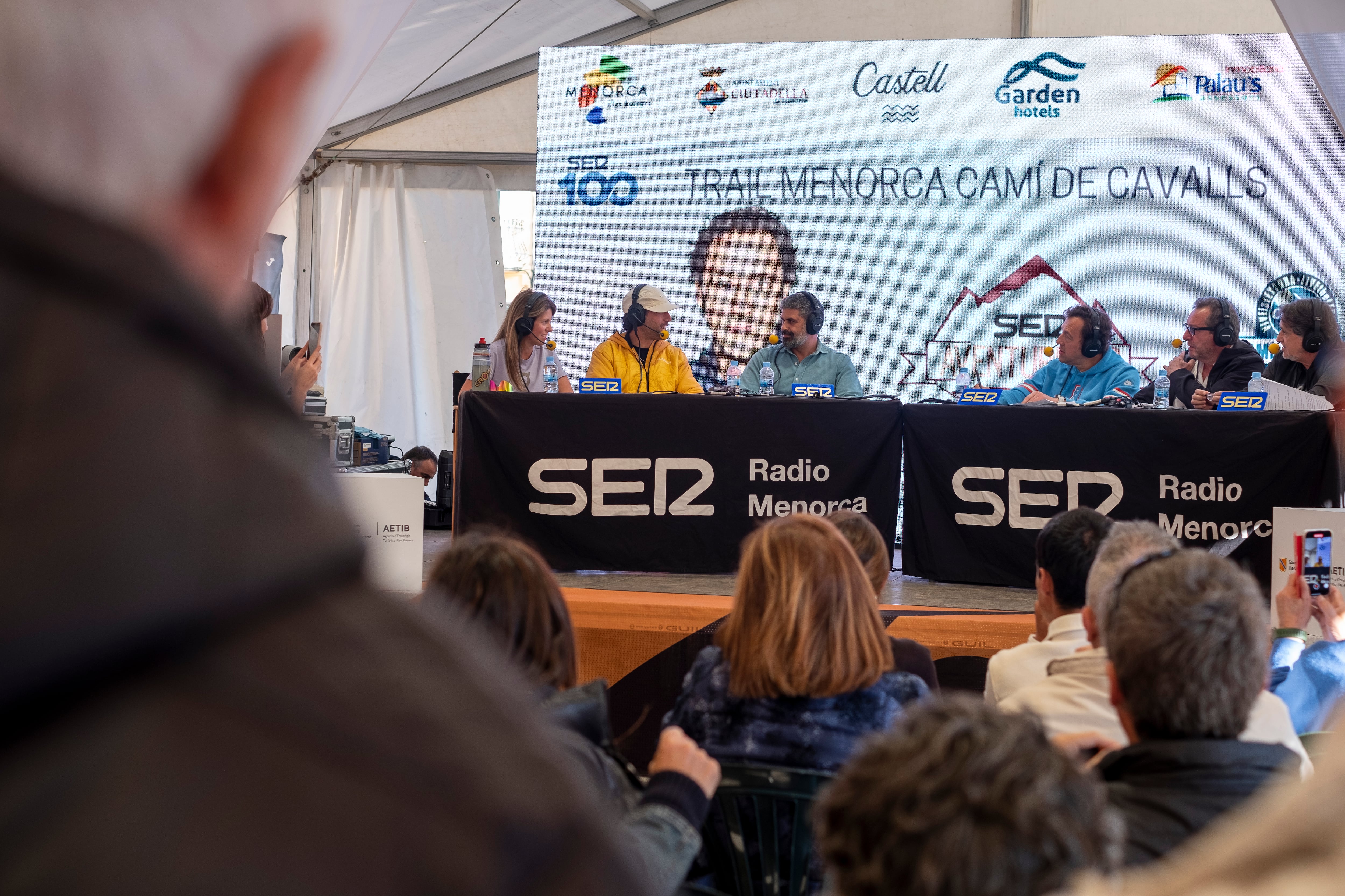 Grabación del programa en la Plaça des Born de Ciutadella