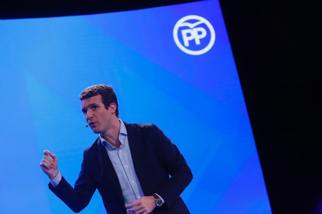 El presidente del PP, Pablo Casado, en Málaga