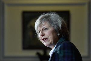 LONDON, ENGLAND - JUNE 30: Home Secretary Theresa May, launches her bid for the Conservative Party leadership on June 30, 2016 in London,England.Nominations for MP s to declare their intention to run for the Conservative Party Leadership and therefore Bri