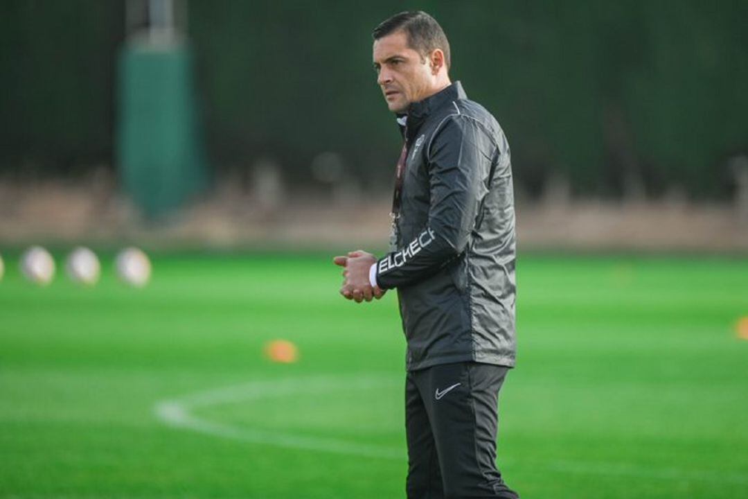 Francisco durante un entrenamiento del Elche esta semana