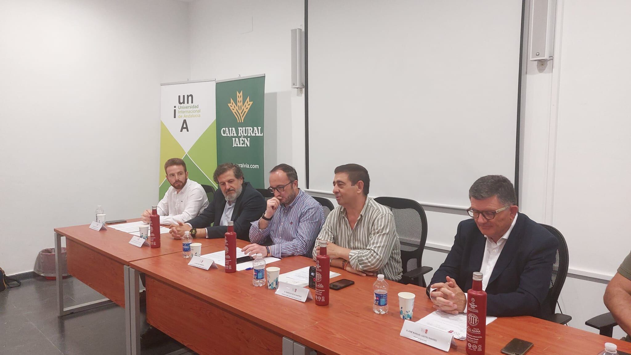 Momento de la intervención, en la inauguración, del presidente de la Diputación de Jaén, Francisco Reyes