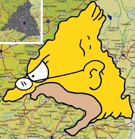 Así luce el mapa de Madrid con la mirada del viñetista PAT, el creador de Los Calvitos que a diario nos sorprende con su mirada de la realidad en La Comunidad de CadenaSER.com