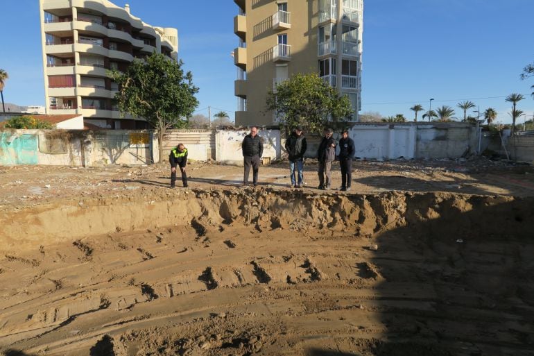 Trabajos realizados en el solar de las Casas Neptuno.