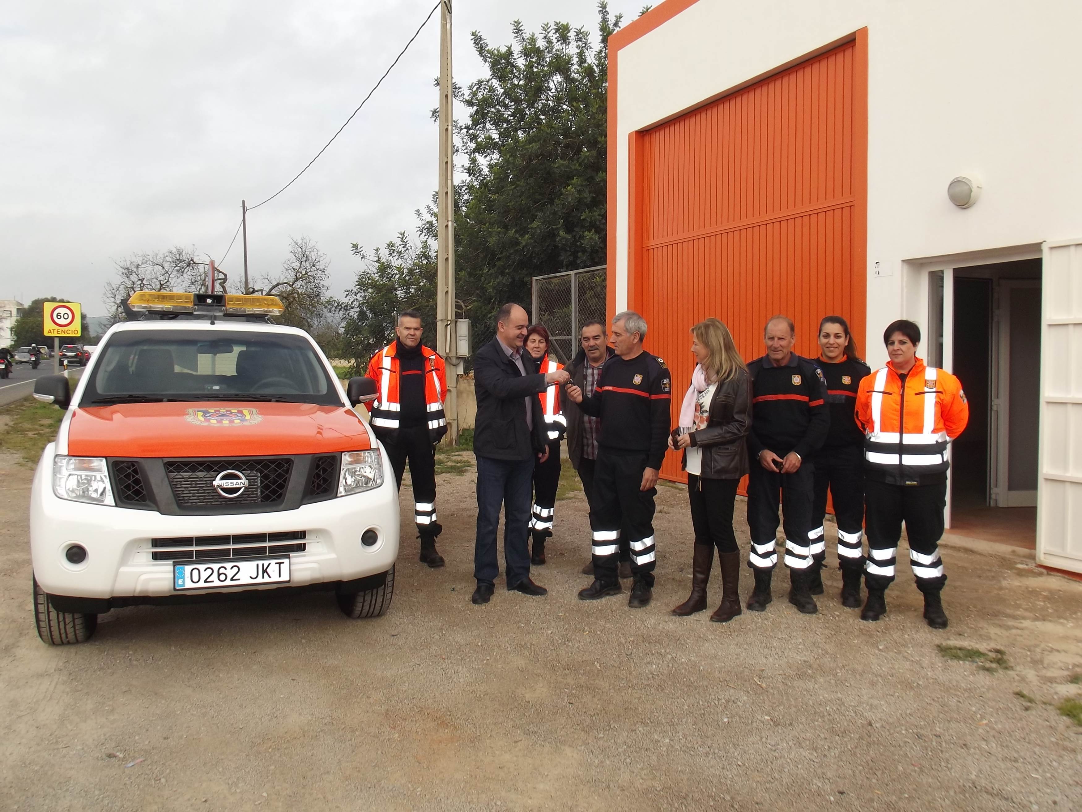 Imagen de archivo durante una visita a la base de Protección Civil en Can Marçà