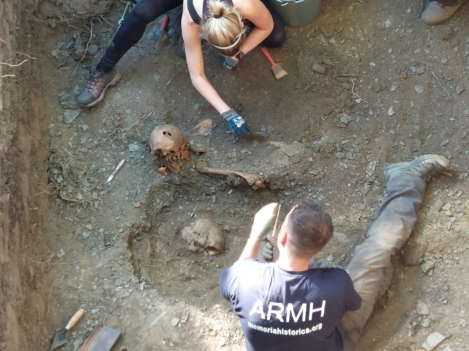 Un momento de las excavaciones